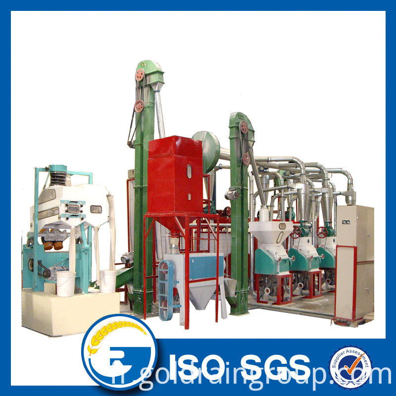 Fraise à farine de maïs de 20 tonne par jour 20 tonne per day maize flour milling machine